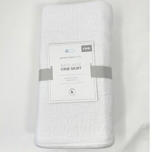 Pottery Barn Baby Crib Sheet Matelasse White Organic Cotton - 28 x‎ 52 NEW $89.
